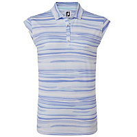 Картинка Поло женское FJ Cap Sleeve Watercolour Print Lisle Violet от магазина Гольф Маркет - магазин товаров для гольфа