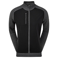 Картинка Пуловер FJ Wool Blend Tech Full-Zip Black/Charcoal от магазина Гольф Маркет - магазин товаров для гольфа