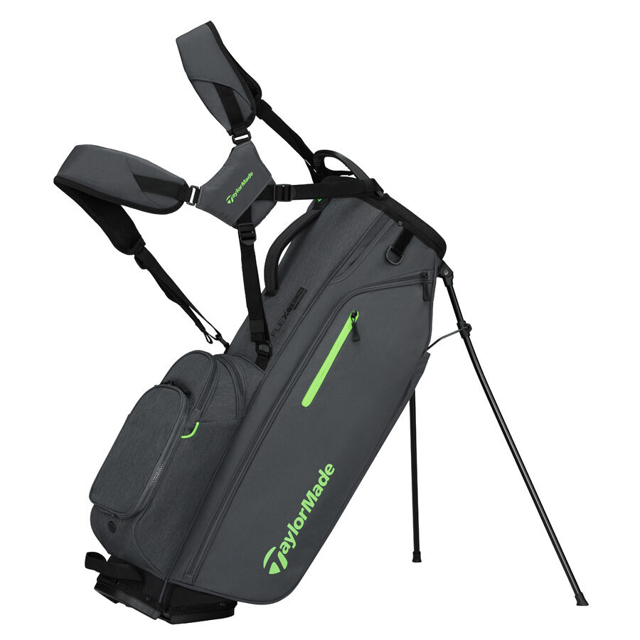 Картинка Бэг TaylorMade FlexTech Crossover Stand Grey/Neon Green от магазина Гольф Маркет - магазин товаров для гольфа