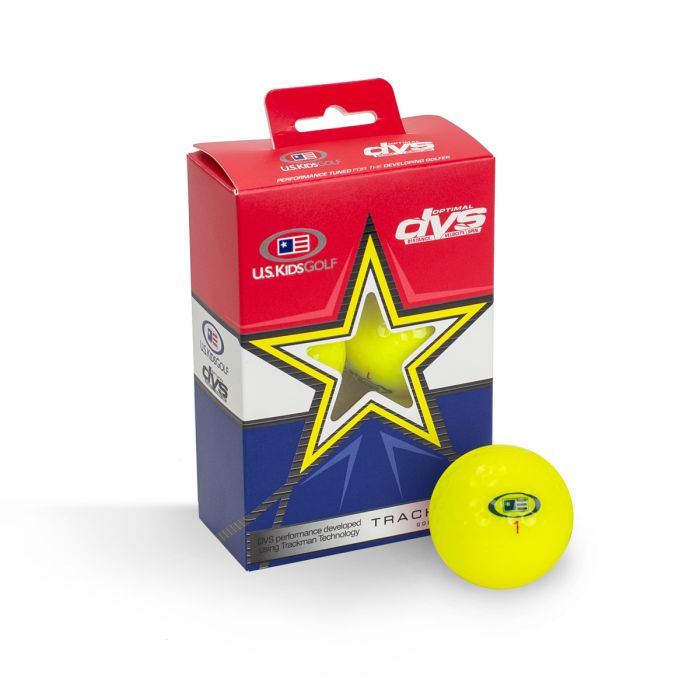 Картинка Мячи US Kids DVS 6-Ball Yellow 46013 от магазина Гольф Маркет - магазин товаров для гольфа