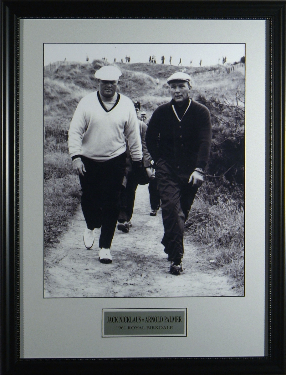 Картинка Фото в раме Jack Nicklaus and Arnold Palmer 1961 Royal Birkdale Oversized 41x35 от магазина Гольф Маркет - магазин товаров для гольфа