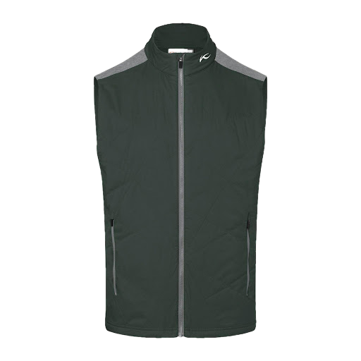 Картинка Жилет KJUS Retention Dark Jet Green/Steel Grey Melange от магазина Гольф Маркет - магазин товаров для гольфа