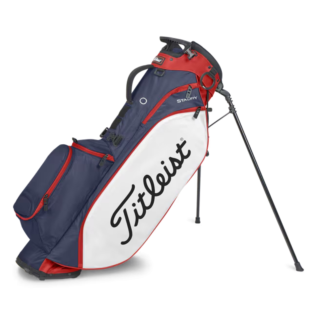 Картинка Бэг Titleist Players 4 Stadry Navv/White/Red от магазина Гольф Маркет - магазин товаров для гольфа