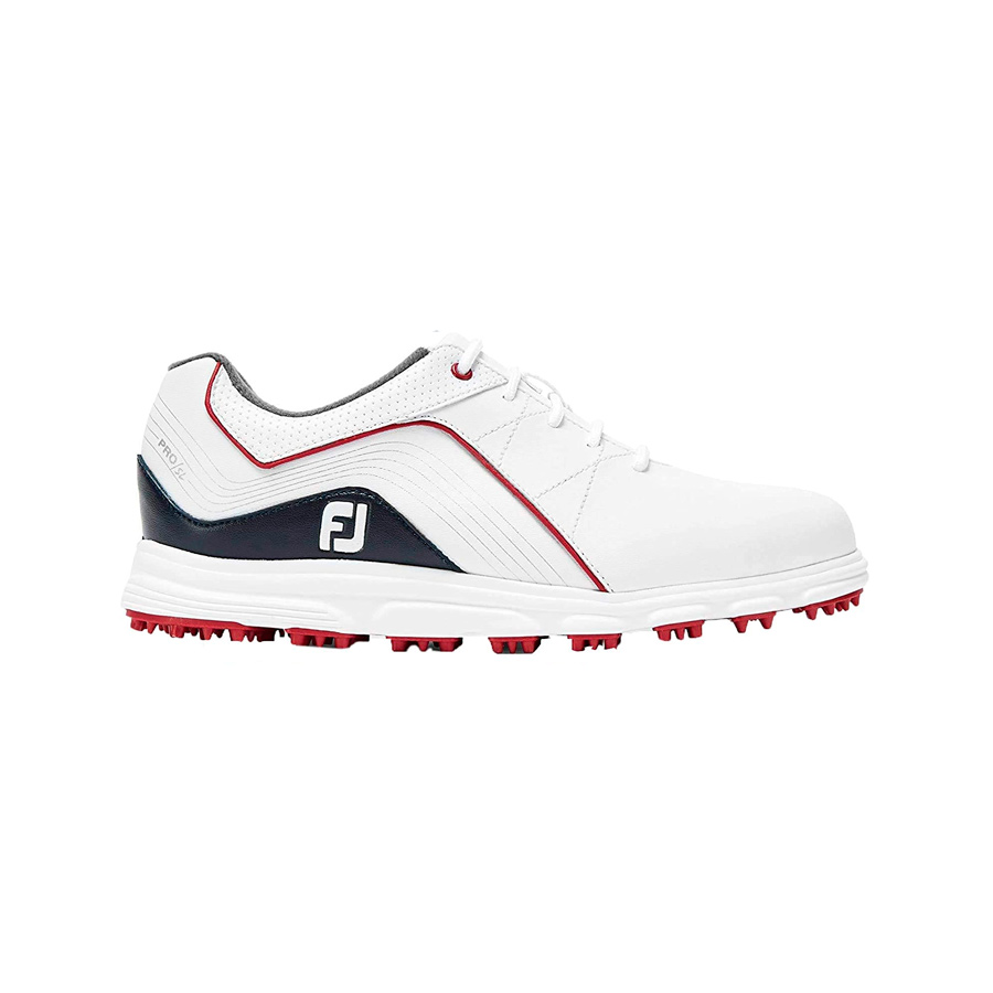 Картинка Ботинки FJ Junior Pro SL White/Navy/Red от магазина Гольф Маркет - магазин товаров для гольфа