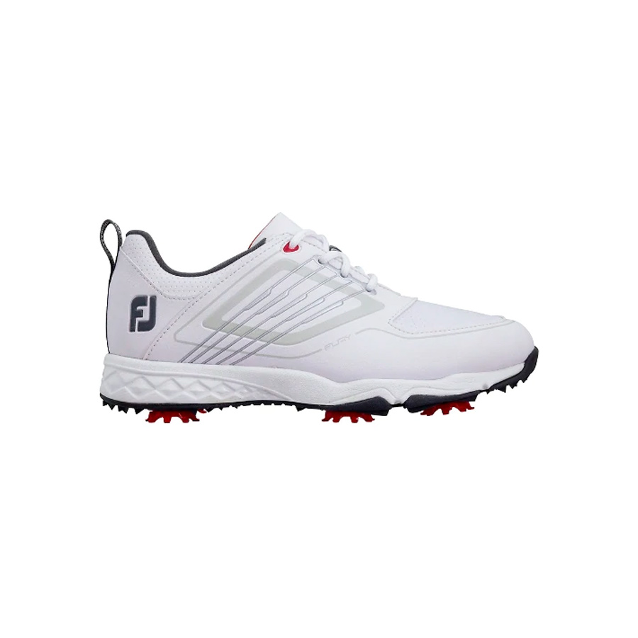 Картинка Ботинки FJ Junior Fury White/Silver от магазина Гольф Маркет - магазин товаров для гольфа