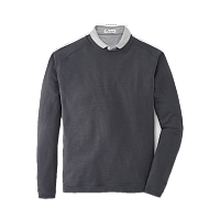 Картинка Пуловер Peter Millar Cradle Performance Crewneck Black от магазина Гольф Маркет - магазин товаров для гольфа