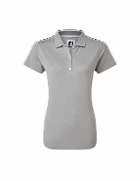 Картинка Поло женское FJ Stretch Pique Solid Heather Grey от магазина Гольф Маркет - магазин товаров для гольфа