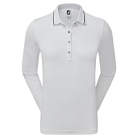 Картинка Поло женское FJ Thermal Jersey Long Sleeve White от магазина Гольф Маркет - магазин товаров для гольфа