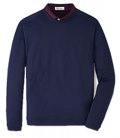 Картинка Пуловер Peter Millar Cradle Performance Crewneck Navy от магазина Гольф Маркет - магазин товаров для гольфа