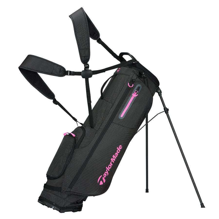 Картинка Бэг TaylorMade FlexTech SuperLite Stand Black/Neon Pink  от магазина Гольф Маркет - магазин товаров для гольфа