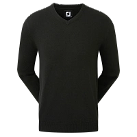 Картинка Пуловер FJ Wool Blend V-Neck Black от магазина Гольф Маркет - магазин товаров для гольфа