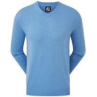 Картинка Пуловер FJ Wool Blend V-Neck Light Blue  от магазина Гольф Маркет - магазин товаров для гольфа