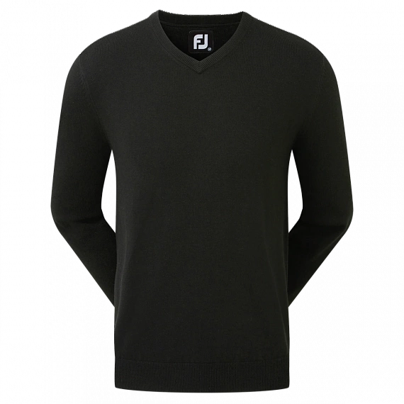 Пуловер FJ Wool Blend V-Neck Black